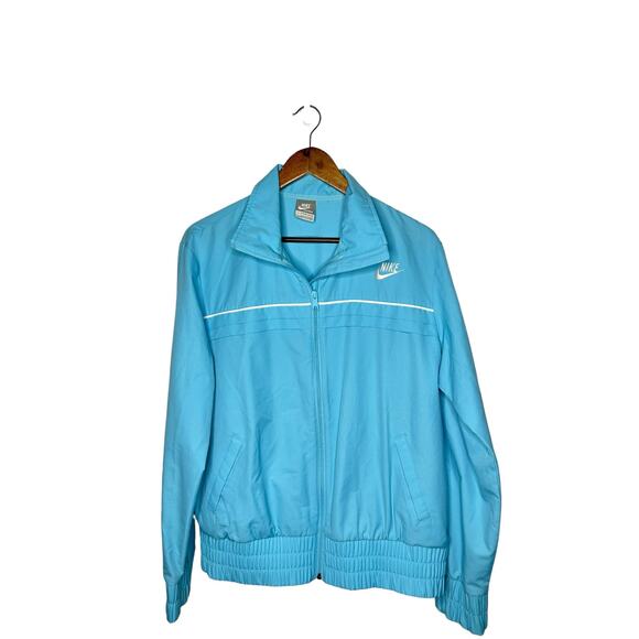 Vintage Nike Sportswear sz XL 16-18 blue lightweight track jacket womens - Picture 1 of 3